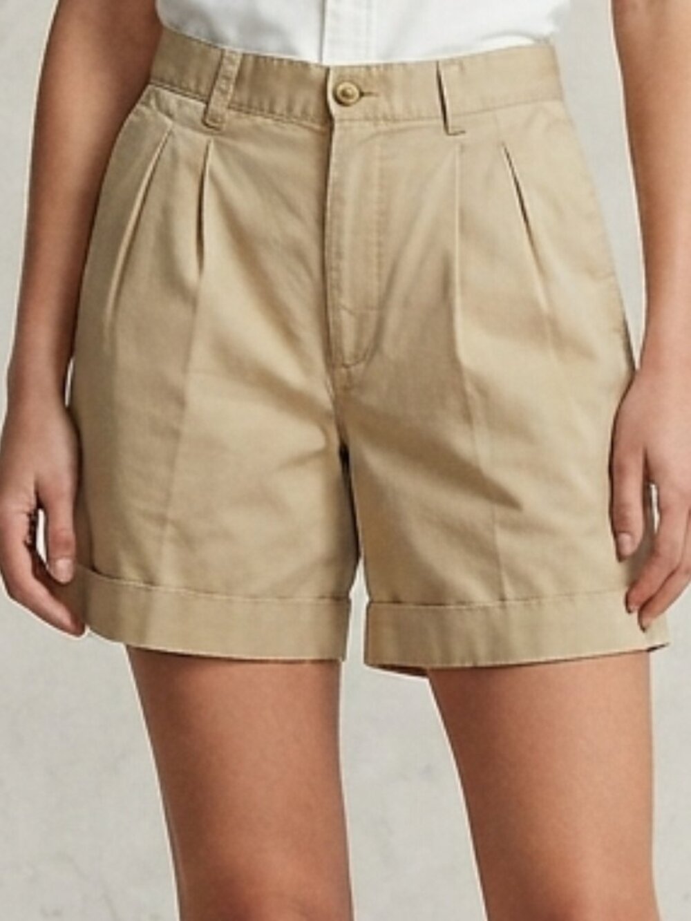 Vintage Polo Sport Ralph Lauren Pleated Khaki Shorts Size 6